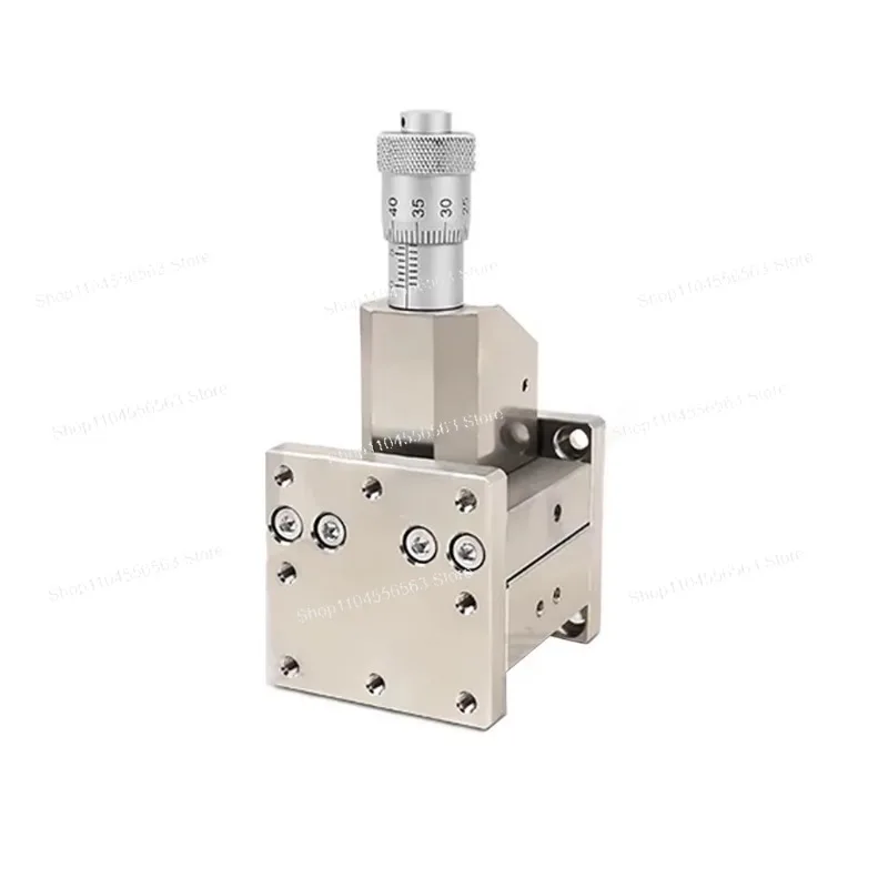 Z-Axis Manual Linear Stage 40x40mm Stainless Steel Precision Optical Lifting Platform Micrometer Translation Slide ±3mm