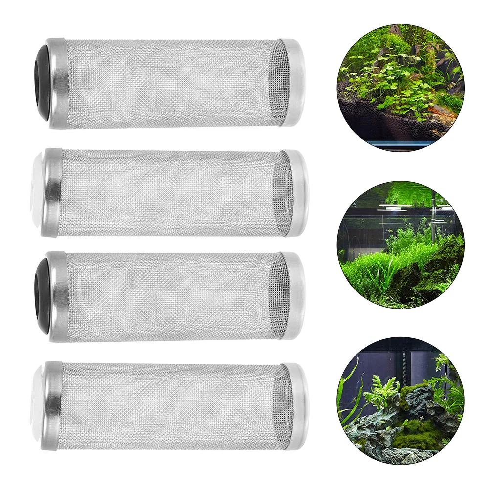 4 Pcs Strainer Filter Fish Tanks Household Aquarium Radiator Cap Intake Cover Replaceable