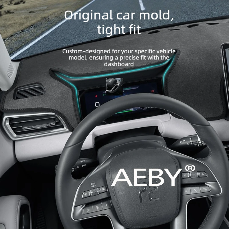

AEBY For BYD Atto 2 2024-2025 Dashboard Anti-Glare Mat,Sun Protection Mat Prevents Glare&Cracking,Full Coverage,Dashboard Cover
