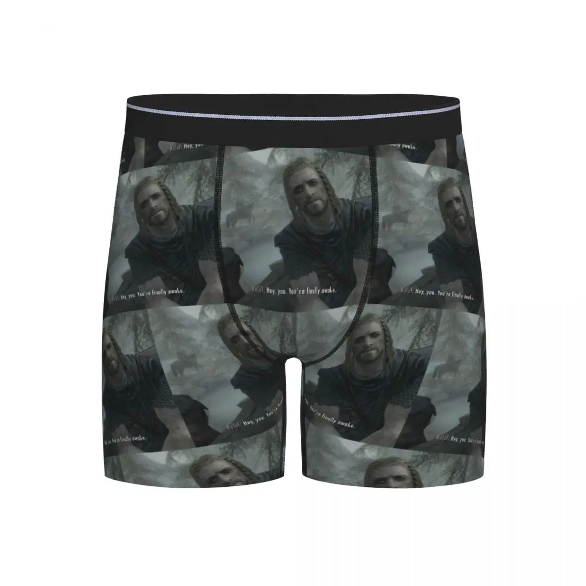 

Длинные трусы-боксеры, шорты Hey Youre Finally Awake Skyrim Meme, мужские мягкие трусы для Homme, мужской подарок бойфренду
