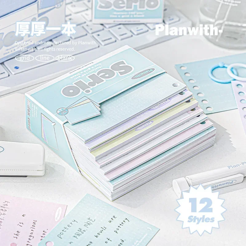 

1 Box Punched Sticky Notes, Multi-functional Notes Korean Stationery Cute Note Books for Girls Back To School