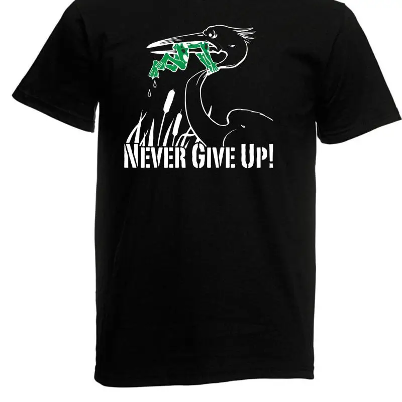 

Frog Never Give Up Theme Sayings Symbol Animal Wilderness Fight Mens T-Shirt