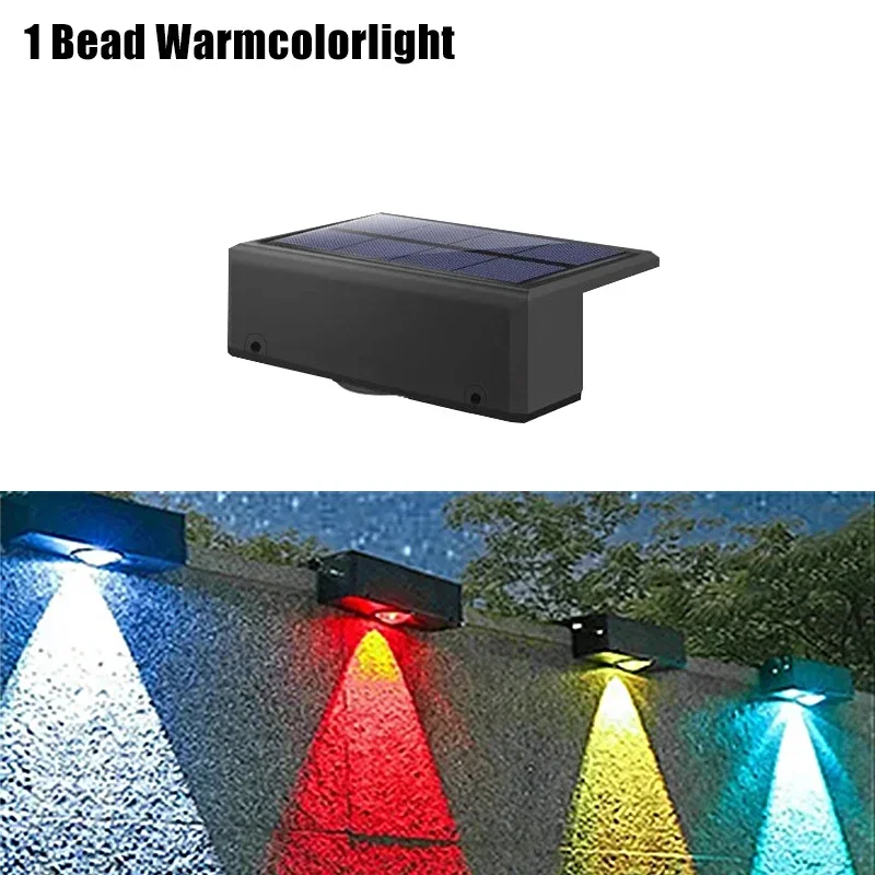 VENUSWING 1/2/6 Stück Solar-Wandleuchte für den Außenbereich, wasserdichte Zaunlampe, ultrastarke Strahlerbeleuchtung für Gartenzaun oder Außenwand 9