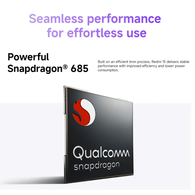هاتف Xiaomi Redmi 15 الإصدار العالمي الذكي 6.9 بوصة FHD + DotDisplay كاميرا 50 ميجابكسل 7000 مللي أمبير 33 وات IP64 سنابدراجون 685 128 جيجابايت / 256 جيجابايت ROM #6