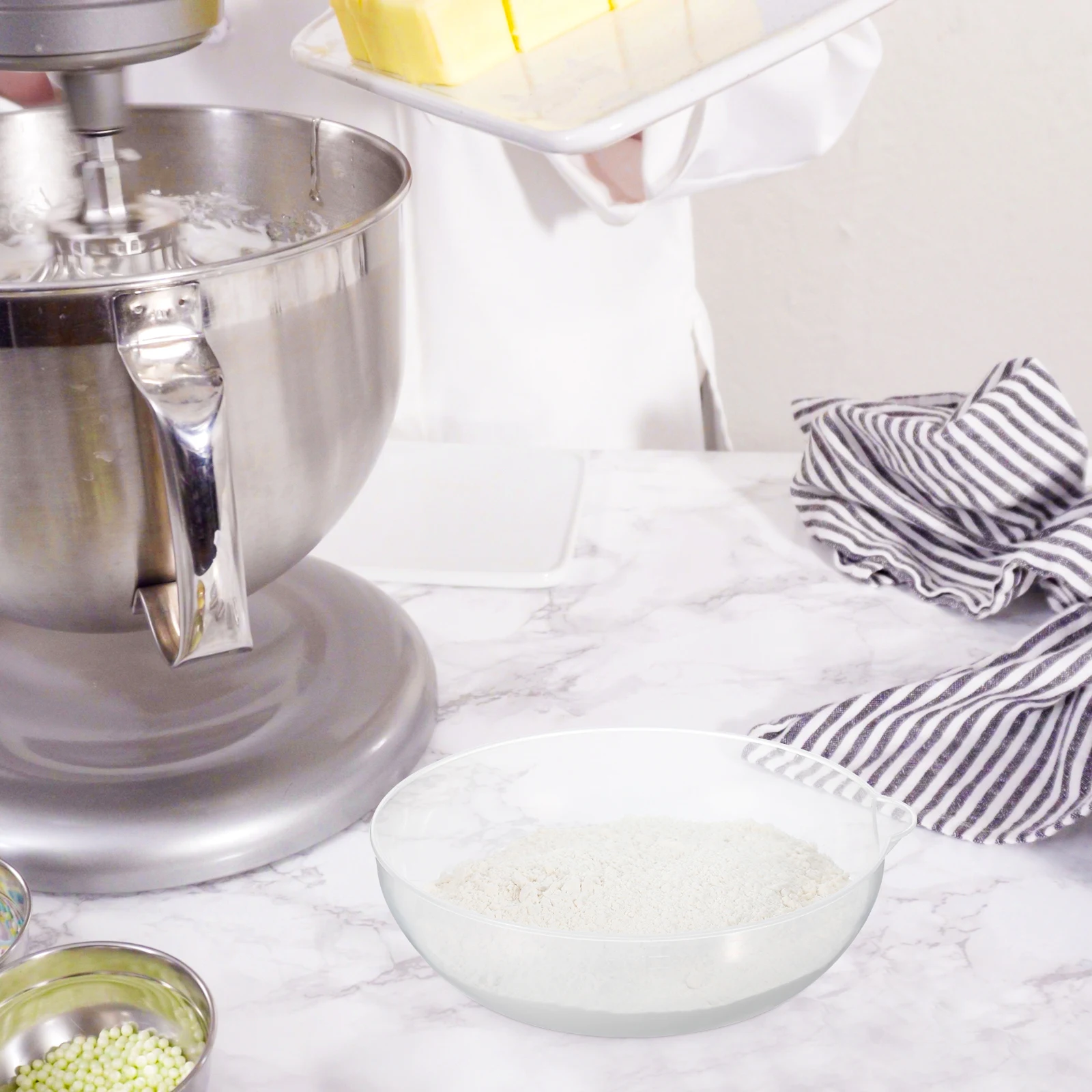 The Circle Kitchen Weighing Pan Tray Samples Weight Dishes Plastic Compact Electronic Scale