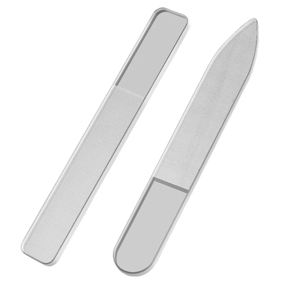 1 قطعة ملف زجاجي مزدوج الوجهين للأظافر الصناعية الطبيعية مانيكير إزالة طلاء الأظافر سطح الرملي لامعة السلس إنهاء ملفات الأظافر