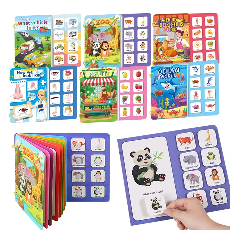 Preschool Busy Book for Toddlers Kids Early Education Montessori Toys 12 Themes Matching Quiet Books Kindergarten Learning Aids