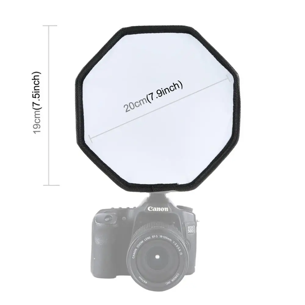 Diffuseur de Lumière Flash Pliable de Style Octangle Universel, Boîte à Lumière Octogonale pour IL Nikon, 20/30cm