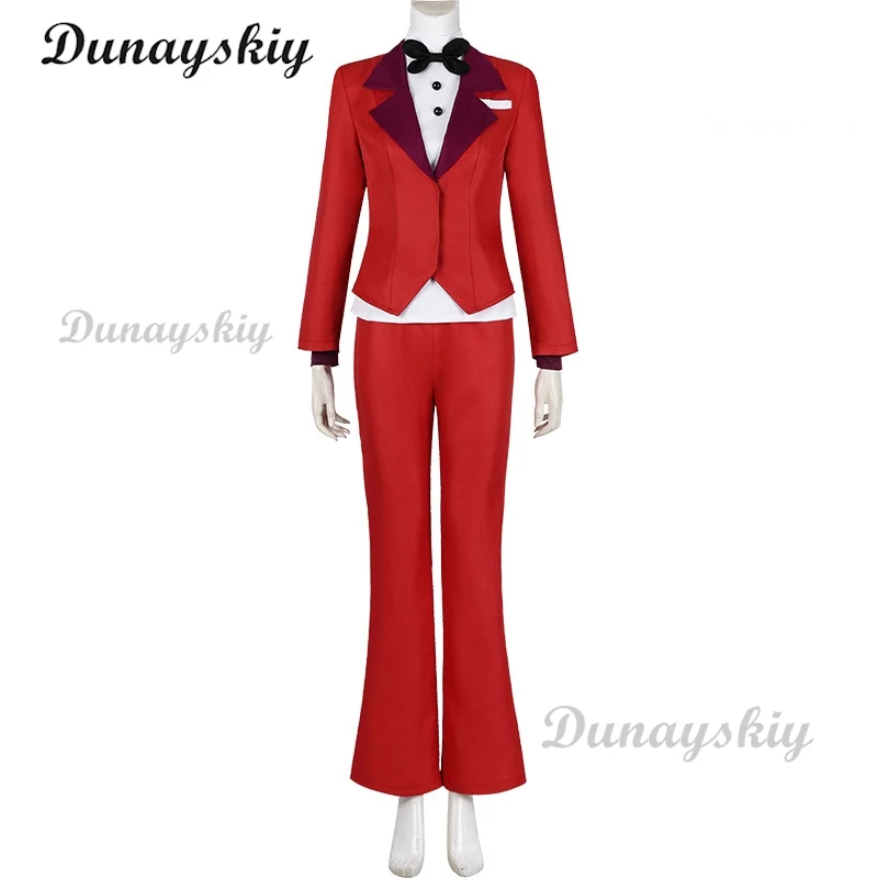 Charlie morningstar cosplay hazzbin cos hotel fantasia kostüm verkleidung erwachsene frauen top hosen outfits halloween karnevals anzug