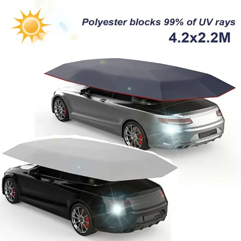 

Outdoor Summer Thermal Insulation Carport Tarpaulin Car Sunshade Tarpaulin Canopy Cover UV Protection Car Sunshade Awning