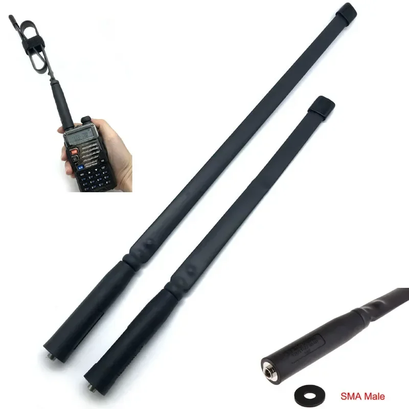 1PCS 33cm/48cm CS Tactical SMA-Male Dual Band VHF UHF 144/430Mhz Foldable Antenna For Baofeng TYT Wouxun KG-UV8D UV9D Ham Radio