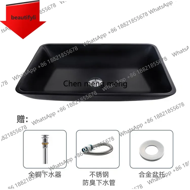 

Раковины для ванной A44 Art Craft: матовые черные стеклянные раковины-столешницы, дизайнерские кухонные мойки, элитные раковины для ванной комнаты