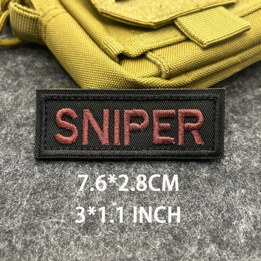 SNIPER Tactical Embroidered Morale Patch, Hook & Loop Badge for Sniper Enthusiast Tactical Backpack Cap Vest Accessories
