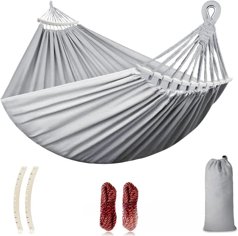 Hamaca para acampar, tela gruesa y resistente, hamacas individuales, columpio de viaje, cama colgante, hamaca doble para exteriores