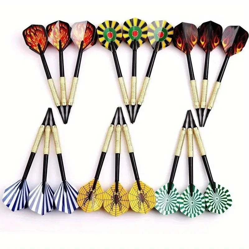 18 Pcs/set Of Professional Darts Combination With Steel Tips Durable And Improved Accuracy Suitable For Training And Competition