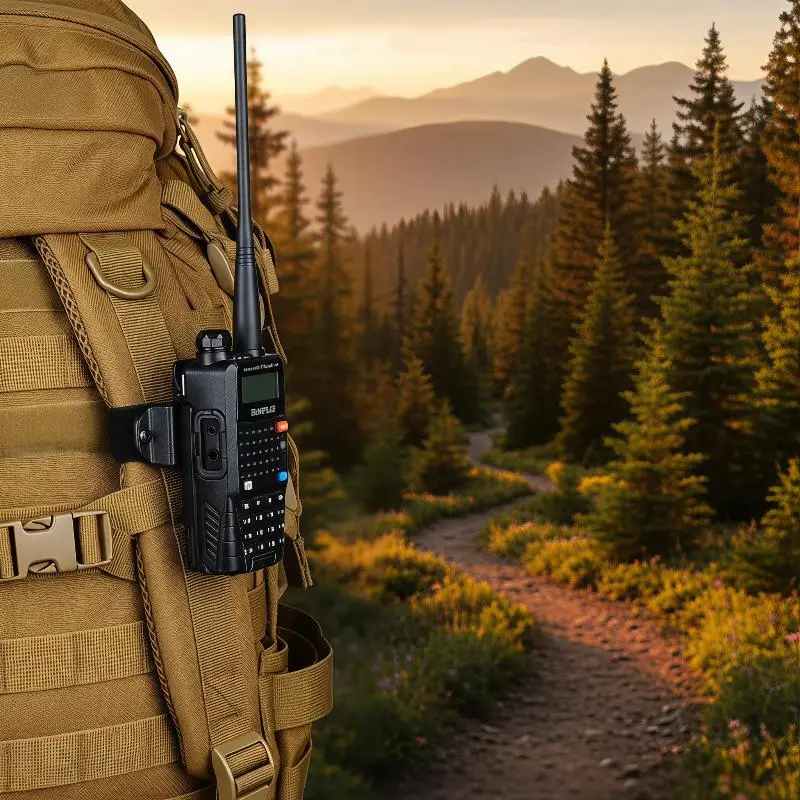 Walkie Talkie Quick Release Bracket Adjustable Universal Compatibility Radio Holder for Backpack Outdoor Exploration