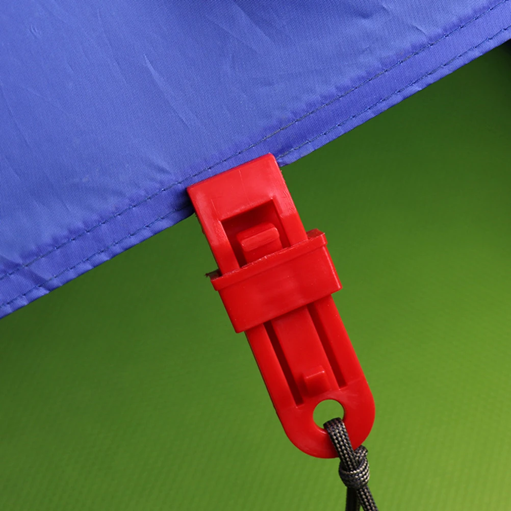 

24pcs Tent Plastic Clips Heavy Duty Camping Tarp Wind Buckles Bright Lightweight Durable Orange Yellow Green Red Each
