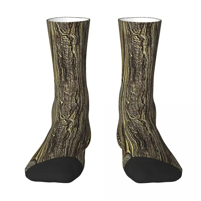 Golden Wood Growth Ring Texture Socks Modern Stockings Men Comfortable Running Socks Spring Printed Anti Slip Socks