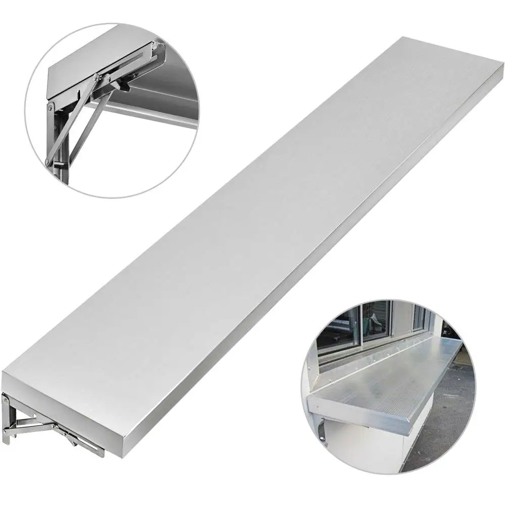 

Stainless Steel Concession Shelf 70.8L 11.4W Inch for Trailer Serving Window