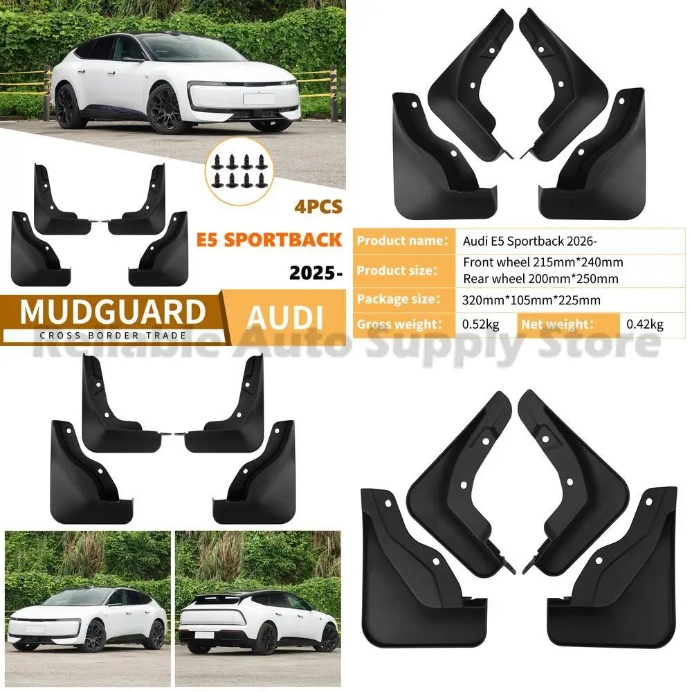

For Audi E5 Sportback 2026 Car Mud Flaps Wheel Arch Liners Auto Styling Accessories Premium Quality Durable Protection