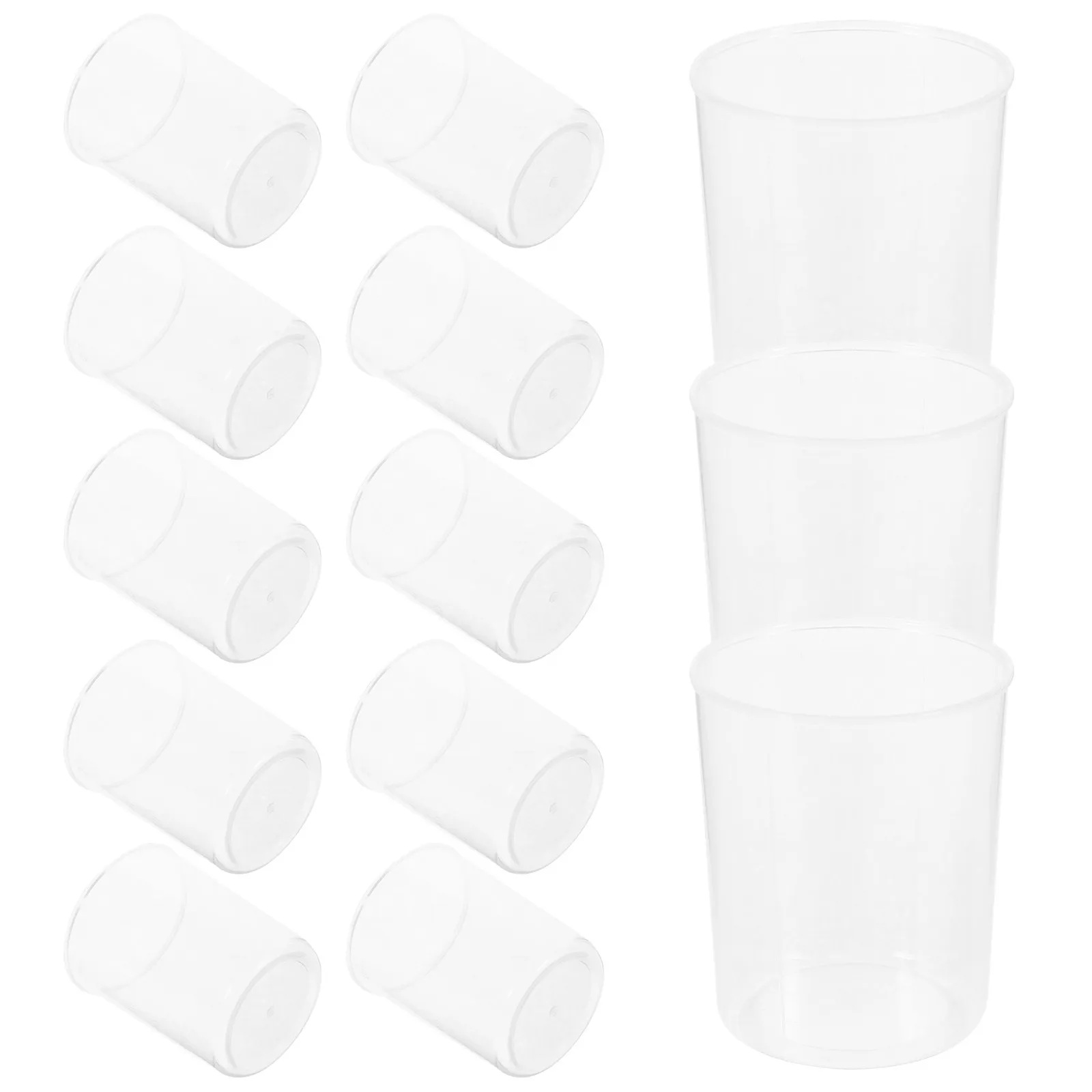 30Pcs Plastic Measuring Beakers Clear Graduated Cups Set Laboratory Liquid Measuring Tools Heat Resistant for Chemistry