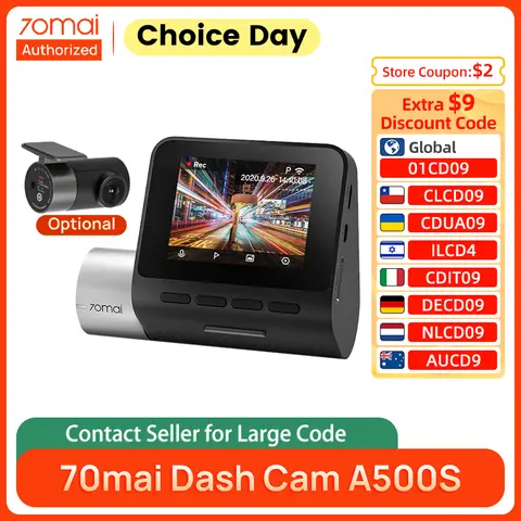 A500S Dash Cam 1944P Wi-Fi GPS 70mai