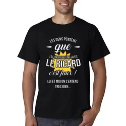 Design Famous Natural Custom Tshirt Euro Size Top Tee New Arrival Les Gens Pensent Gue J Ai Un Probleme Avec Le Ricard T Shirt