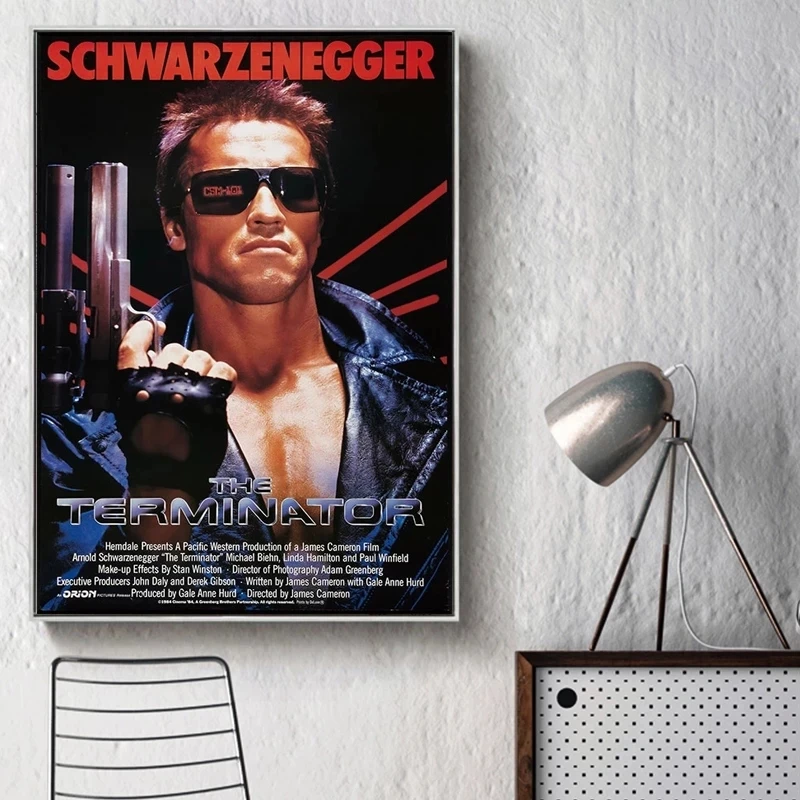 The Terminator Science fiction Movie Art Schwarzenegger Print Art Canvas Poster For Living Room Decor Home Wall Picture