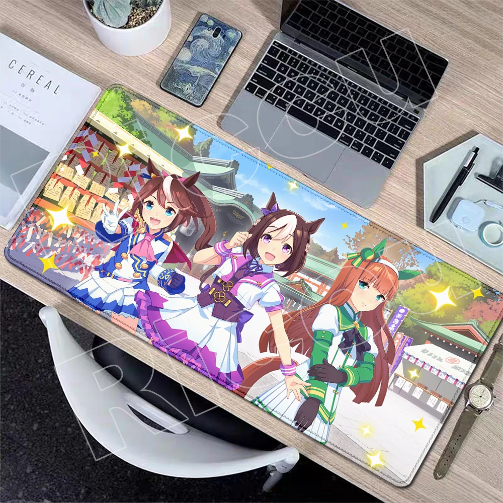 Umamusume Mousepad Kawaii Girl, ultraglatte Oberfläche, erweiterte Mauspads, Gummi-Gaming-Mauspads, Büro-Schreibtisch-Tastatur-Zubehör – Detail 7