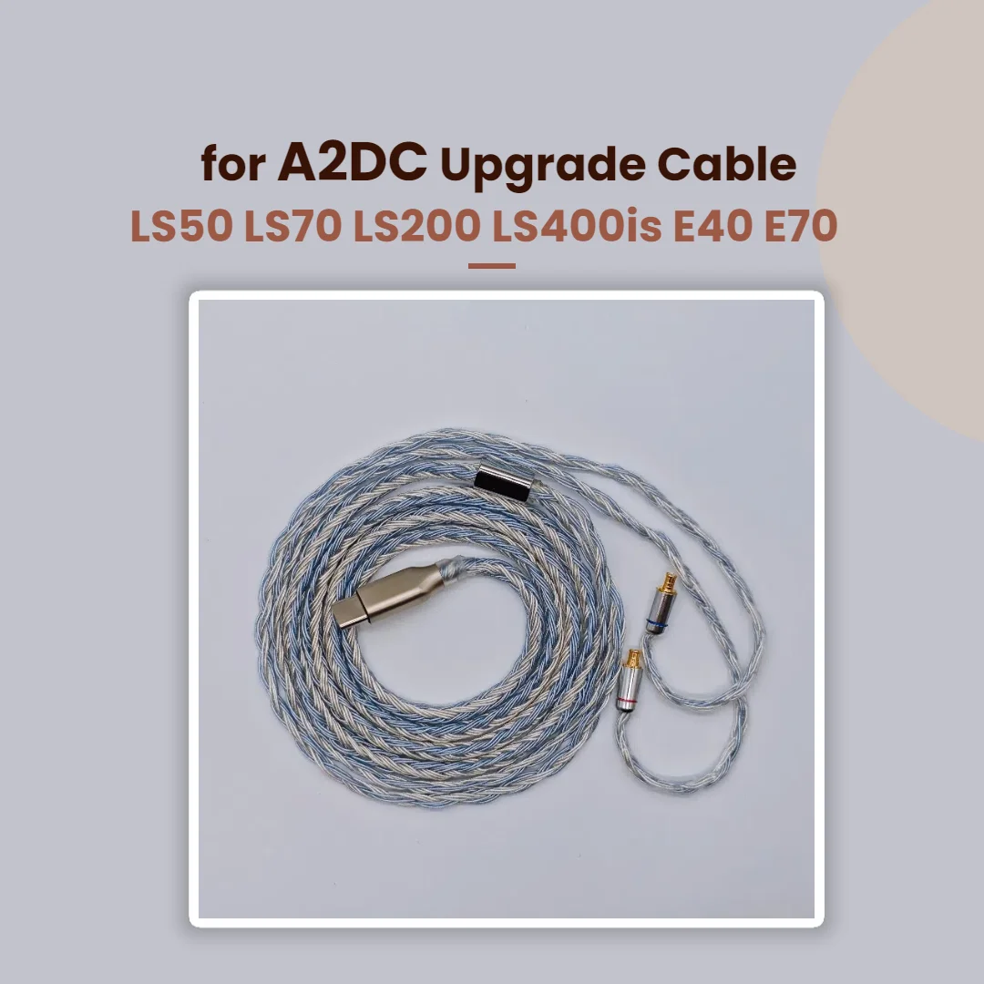 

A2DC Headphone Cable Upgrade Type-C 24-Core OCC Silver-Plated Balanced Cable for LS50/70, LS200, 400is, E40/70