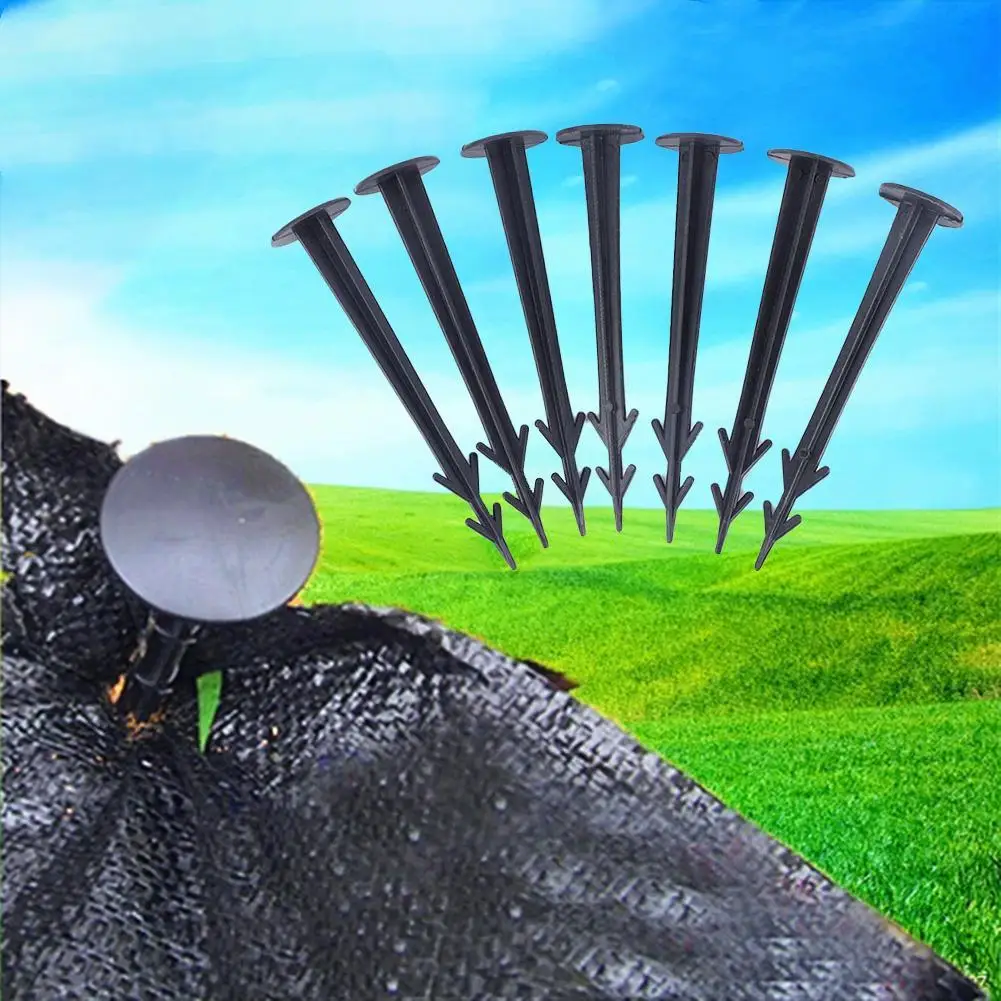 

100pcs Plastic Gardening Ground Nail, Garden Shed Grass Proof Cloth Ground Nails Garden Accessories