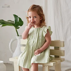 Dave Bella Baby Girls Summer Dresses Solid Sleeveless Dress for Girls 2-9Y Children's Clothing Casual Dress Girl DB2240406