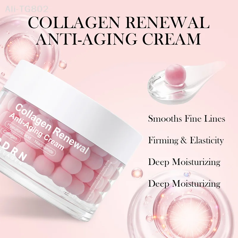 

Крем-капсулы DOLANJN с розовым коллагеном, подходит для всех типов кожи, увлажняющий, подтягивающий, ночная косметика, 70 г, крем для лица