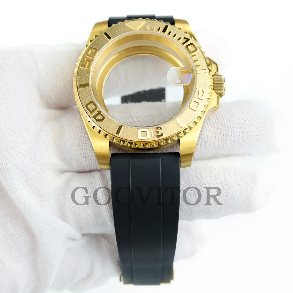 

40mm Watch Case Rubber Bracelet For Yacht-Master Submariner Seiko NH34 NH35 NH36 NH38 Movement 28.5mm Dial Waterproof GMT Case