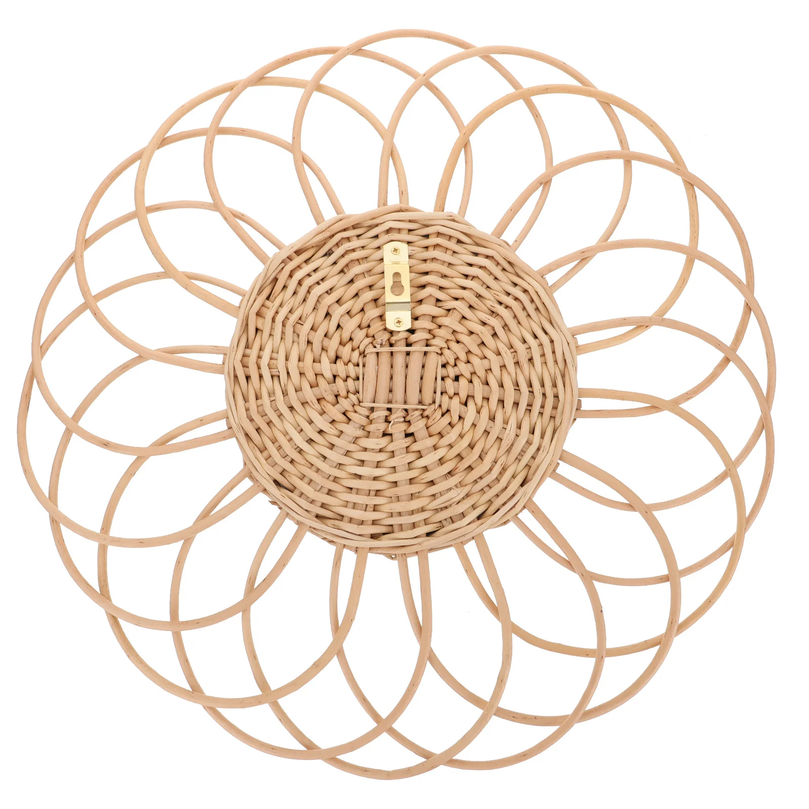 1Pcs Woven Makeup Mirror Khaki Handcrafted Decorative Hanging Wall Vanity Mirror Home Decor Bathroom Cloakroom Photography Prop