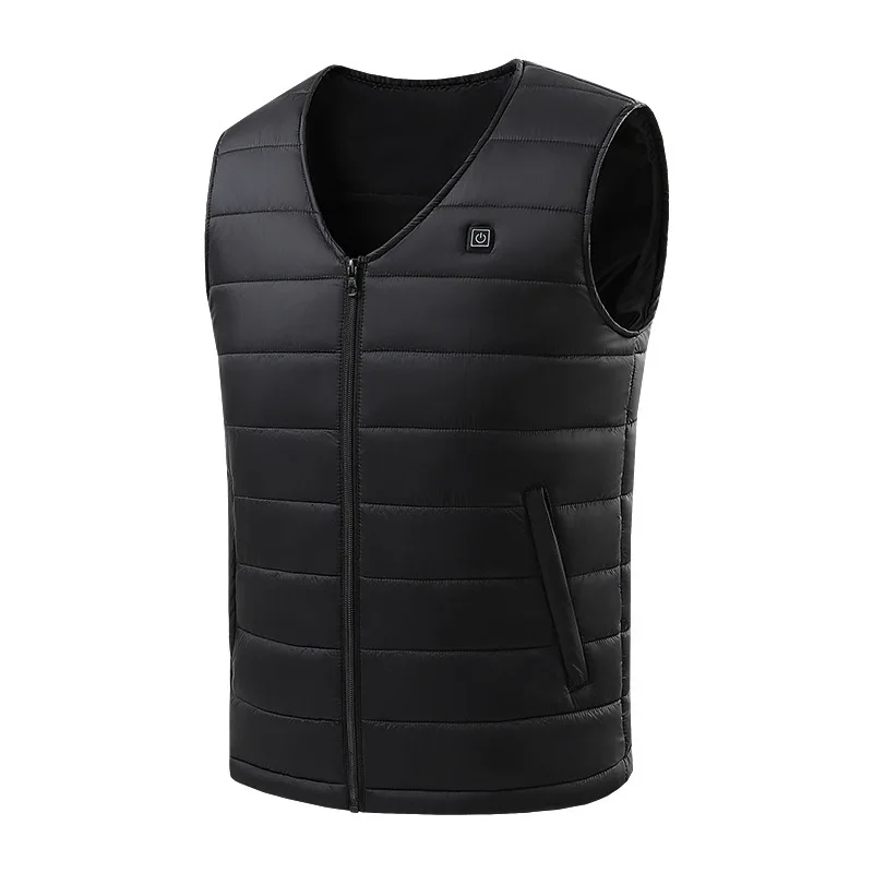 New V Neck Electric Heated Vest, 16 Heating Zones Smart Temperature Control Thermal Heating Waistcoat Winter Warm Heating Vest W