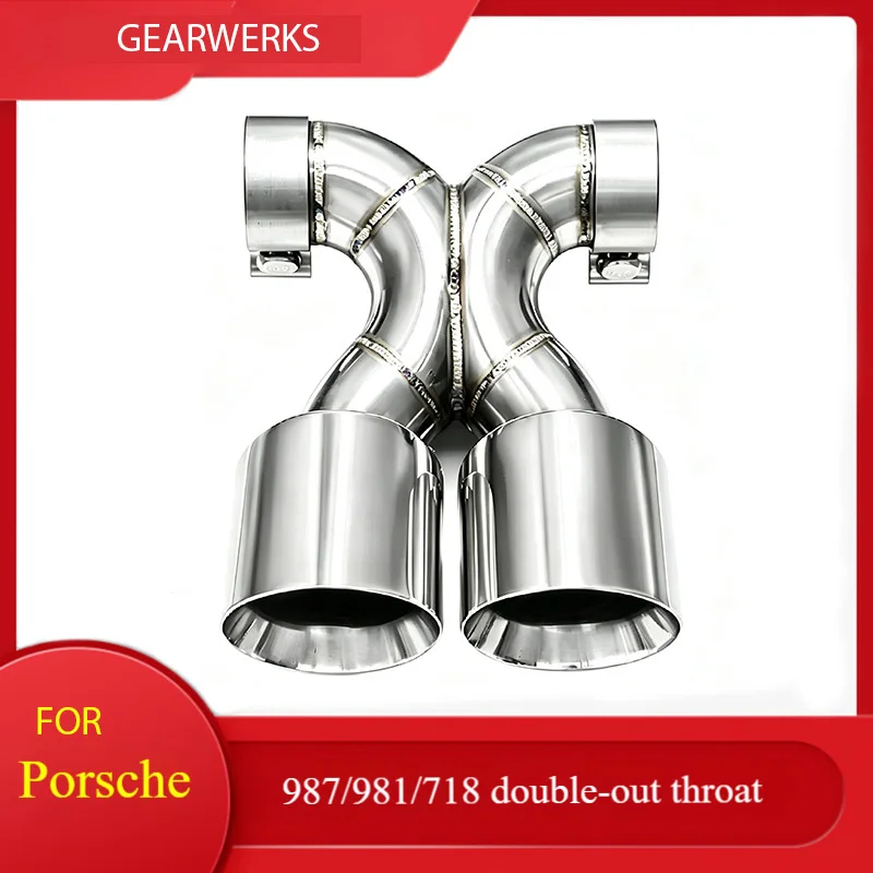 Muffler Protection Tips For Porsche 987/981/718 Carrera Boxster 2006-2026 Dual exhaust pipes, tailpipe, tail nozzle, stainless