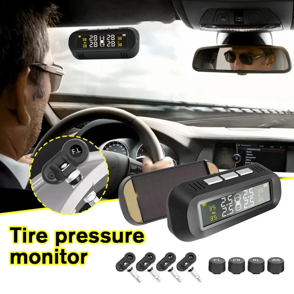 

Car Tire Pressure Monitoring Alarm System LCD Digital Display For Cars And Motorcycles Internal And External Equipment