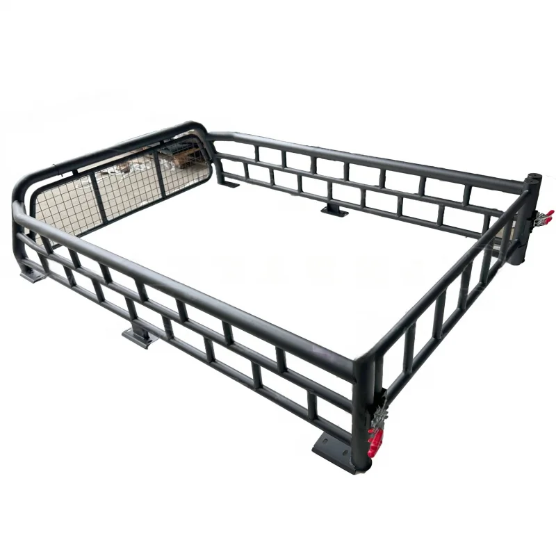 High Quality Electrophoresis Powder Coating Steel Full Enclosure Rear Rack Guard Roll Bar Cargo Cage Universal Pickup Bed Access