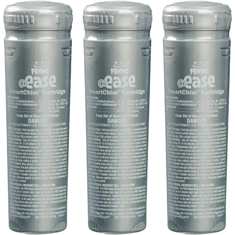 

Frog @Ease In-Line SmartChlor Replacement Chlorine Cartridge 3-Pack | No Cyanuric Acid Hot Tub Sanitizer for Up to 600 Gallons