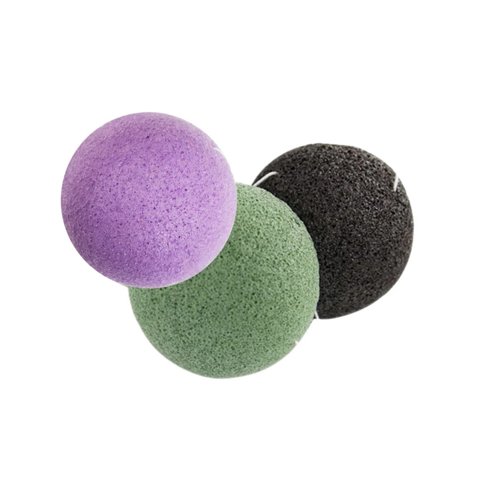

3pcs Sponges Facial Cleansing Gentle Skin Care Washing Cleaning Face Puff Fiber Safe Vegan Biodegradable