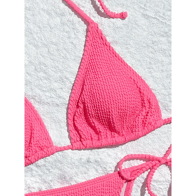 bikiniWomen's Two-Piece Swimsuit String Tie Triangle Bikini Three-Piece Sexy Swimwear for Women