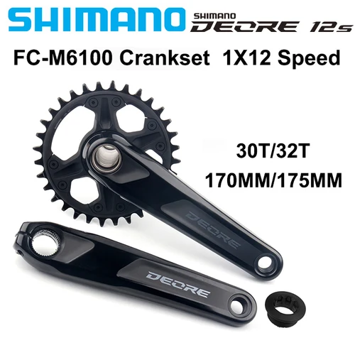 SHIMANO-platos y bielas delanteros DEORE FC-M6100, 12 velocidades, 170/175MM, 30T, 32T, 12S, 12V, CRANKARM, piezas originales