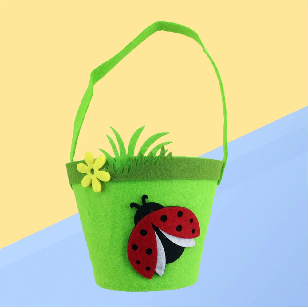 

Ladybird Candy Bag Eco-Friendly Non-Woven Fabric Adorable Design Bright Color Easter Basket For Eggs Hunt Candies Treats