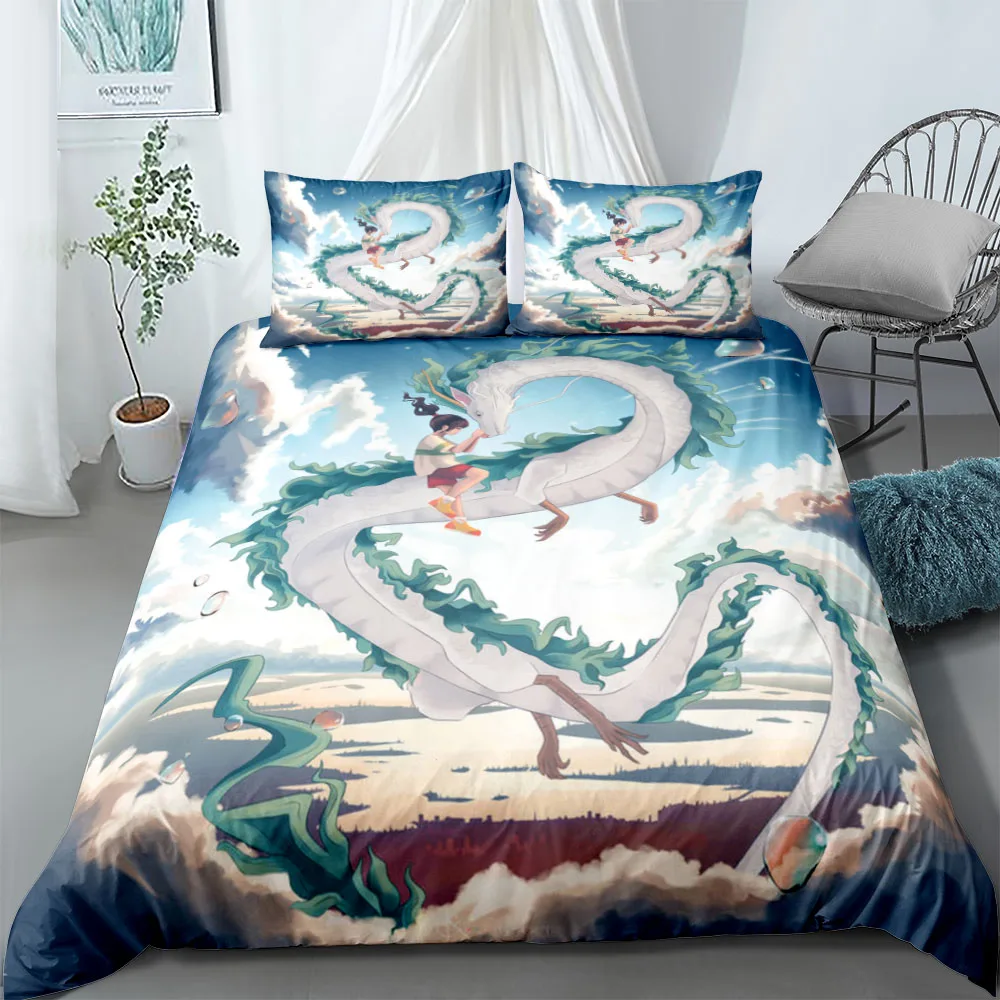 

Ride on Dragon Childhood Duvet Cover Set King Queen Double Full Twin Single Bed Linen Set