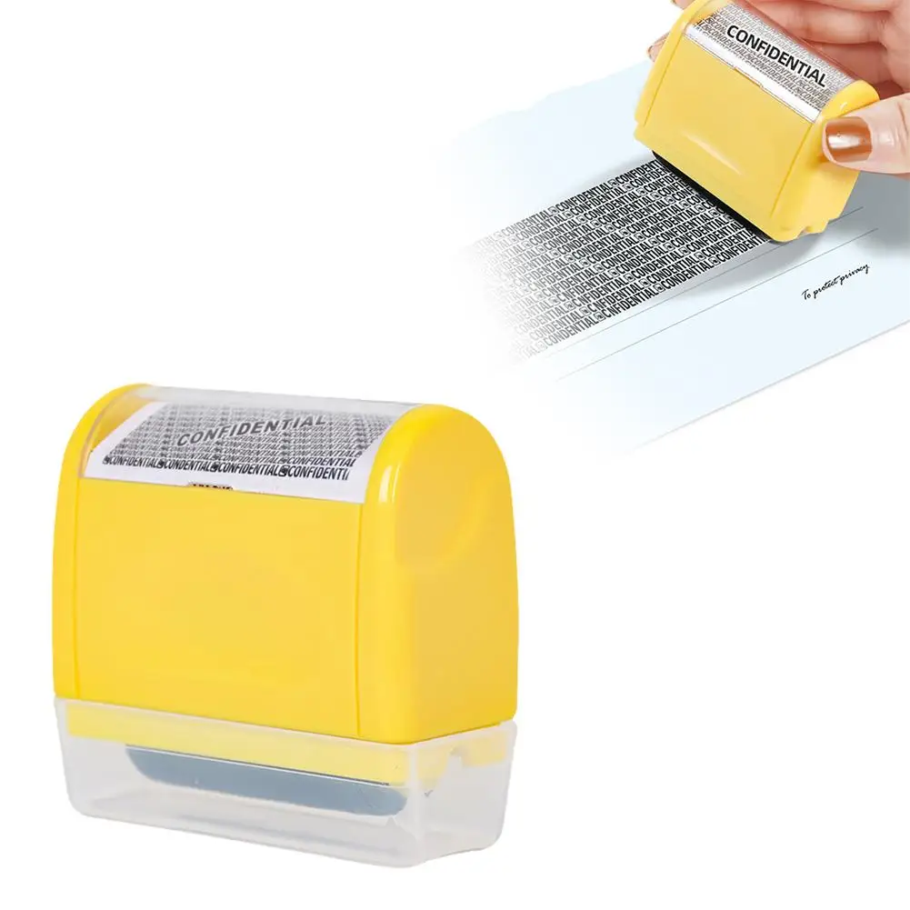 Vertrouwelijke Stempel Roller Anti-Diefstal Bescherming Id Guard Privacy Seal Blocker Smeer Gegevens Vertrouwelijk Adres Informat H9e8