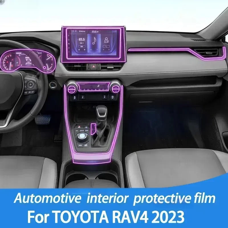 

For TOYOTA RAV4 2023 Car Interior Center Console Transparent TPU Protective Film Anti-scratch Repair Film Accessories Refit