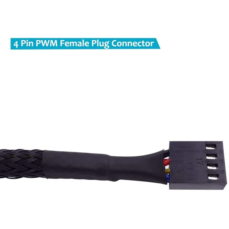 10 Pcs Computer Fan Cable, CPU Fan Splitter, PWM Fan Splitter Cable Fan Running Wires Computer PC Power Cable 4Pin