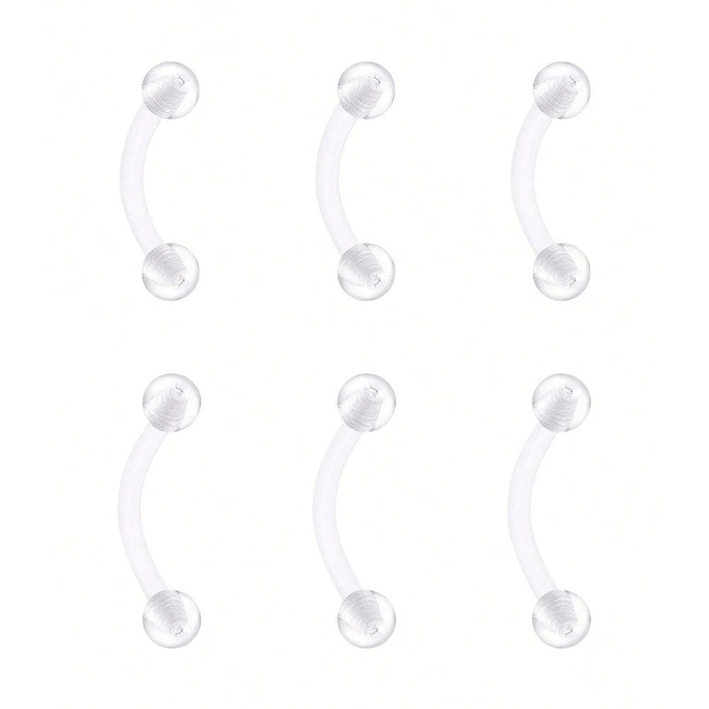 Clear Piercing Retainer, Hypoallergenic Bioflex Plastic