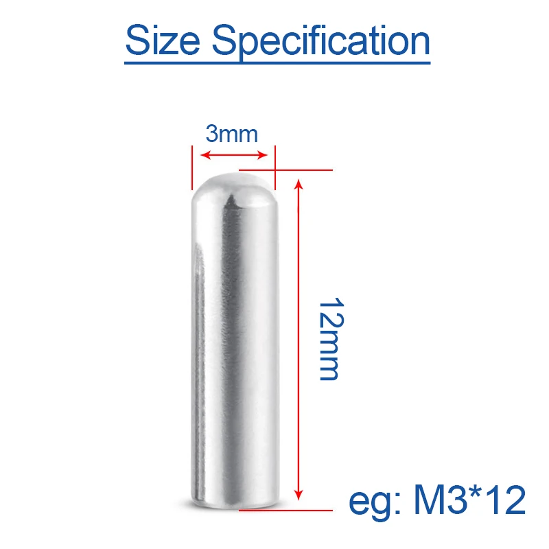 10pcs/LOT M0. 6 M0.8 M1 M1.2 M1.8 M2 M2.3 M2.5 M2, M4 M5 M6 M8 304 A2-70 Stainless Steel Cy. Pin Locating Dowell